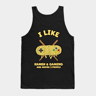 Funny Gaming Nerd Ramen Noodles Video Gamepad Tank Top